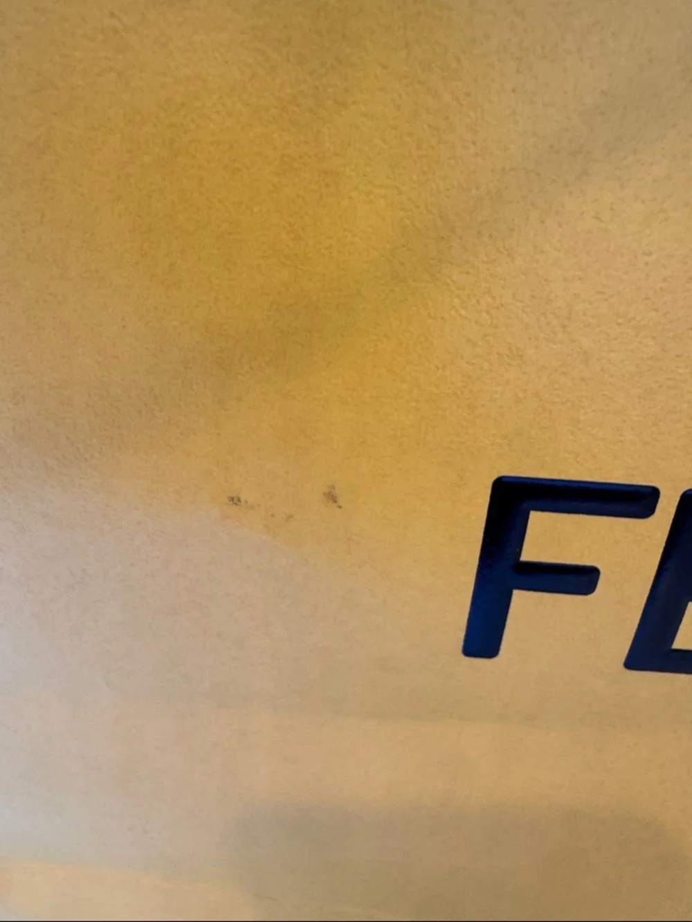 Fendi Yellow Shopping Bag with Black Logo and Handles 10x10x4